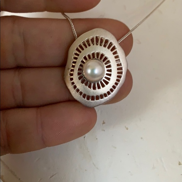 Sterling pearl necklace - Picture 2 of 3